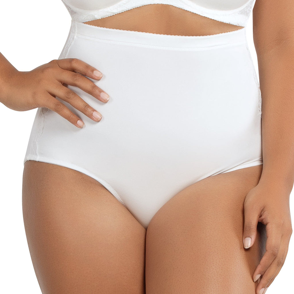 Elissa Super White - Waist Control Parfait Pearl Panty High Lingerie –
