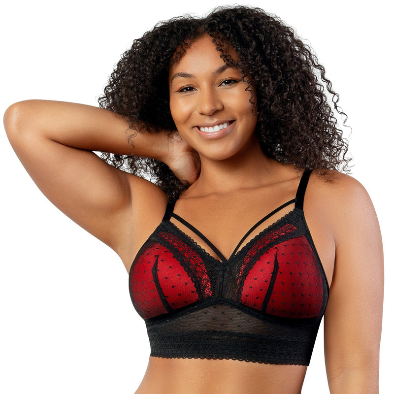 Parfait Mia Lace Black and Red Wire Fre Lace Chemise 5959 – The Bra Genie