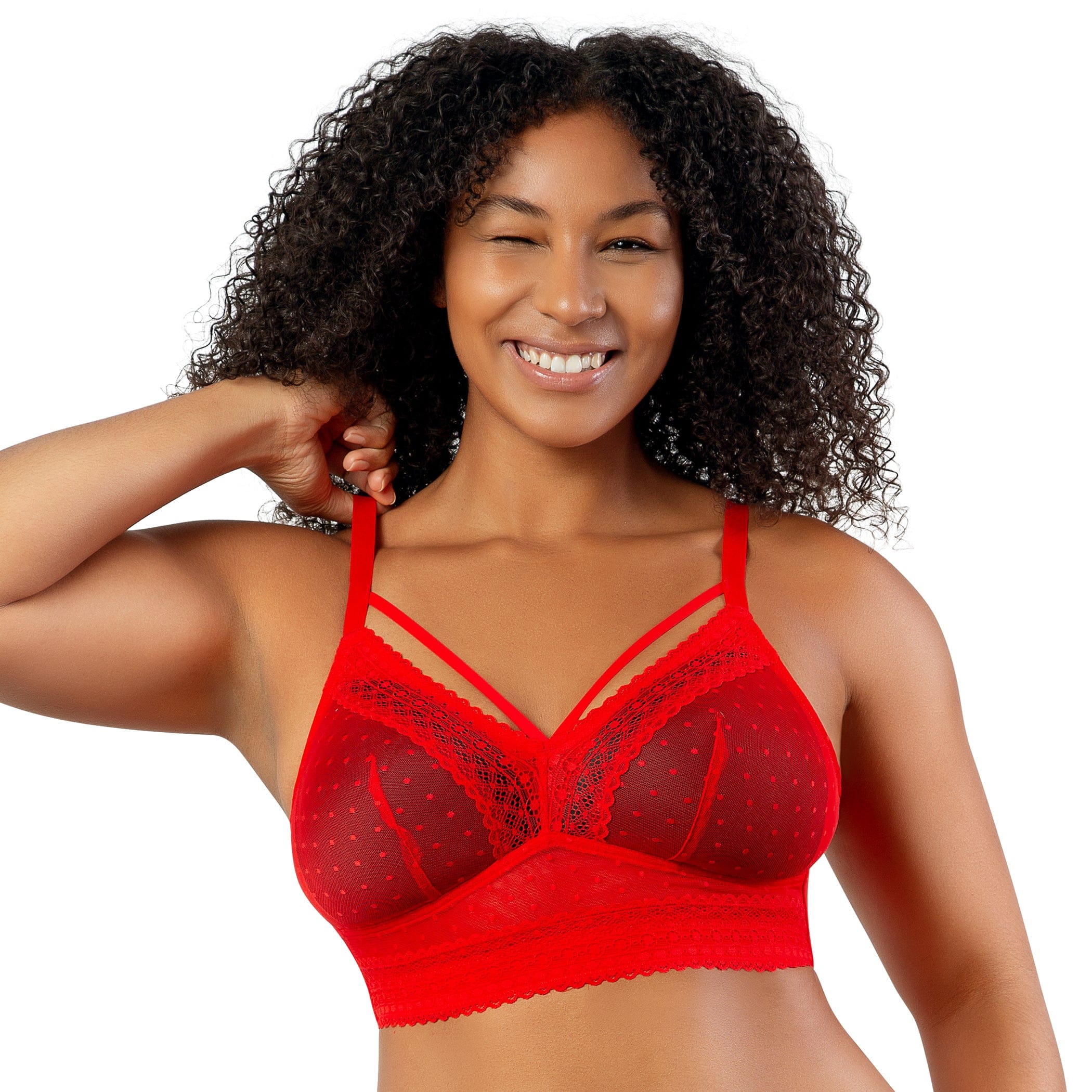  Seamless Wirefree Padded Bras For Women Mesh Lace