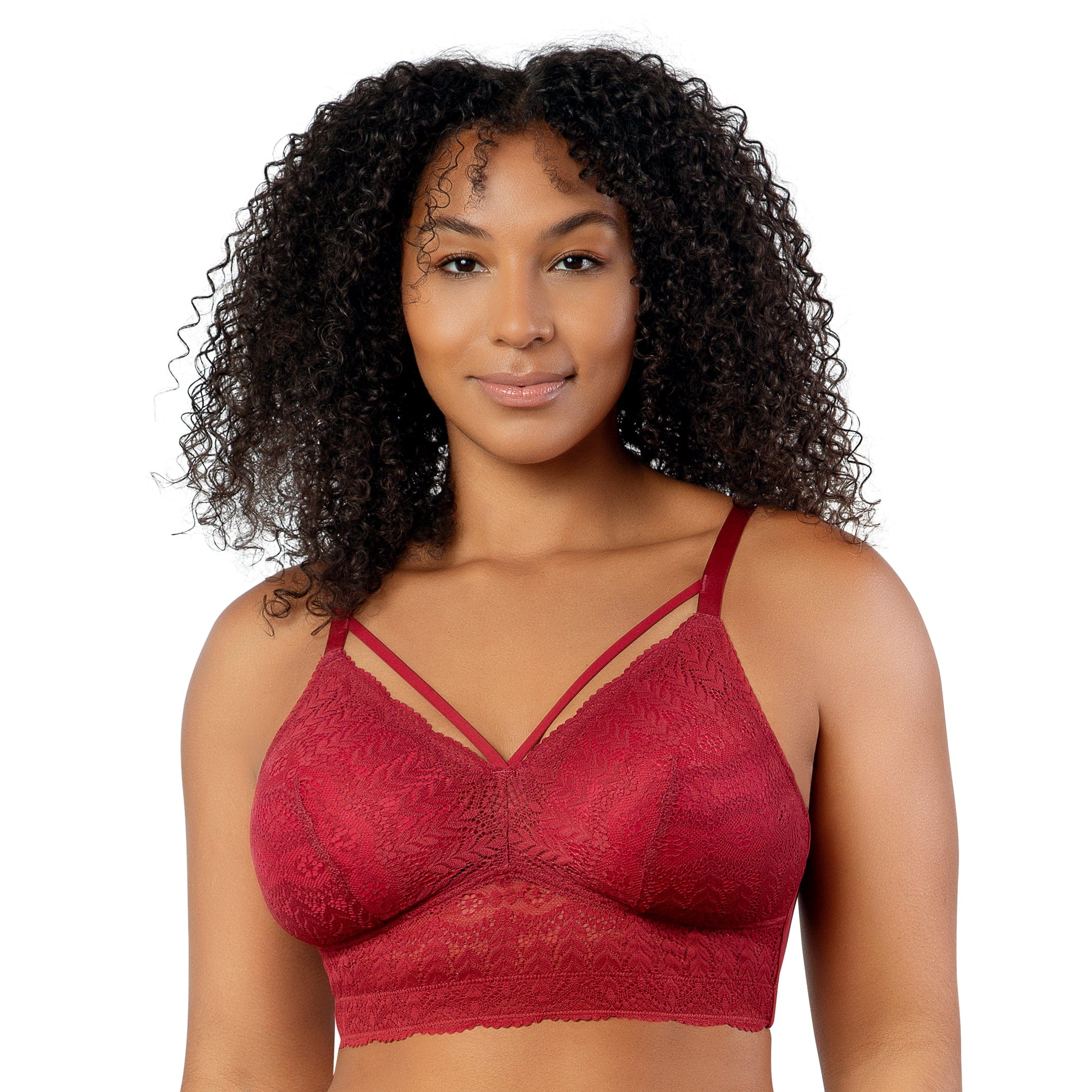 Nursing Lace Bralette - Candy red