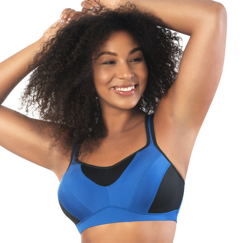 Features This high impact sports bra is designed for high impact sports. A  series of perforated details at the f…