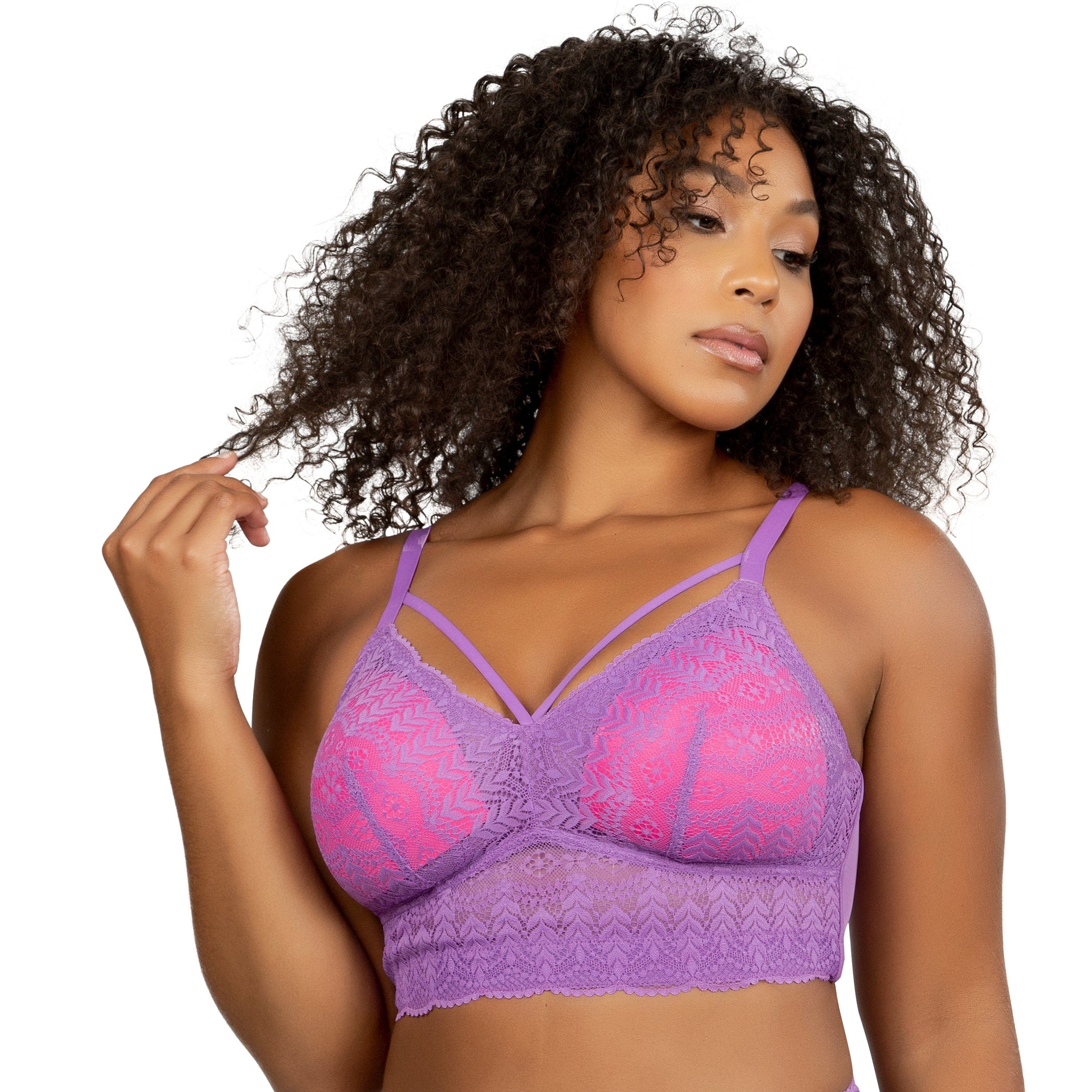 Arched pointelle lace Lyra bralette