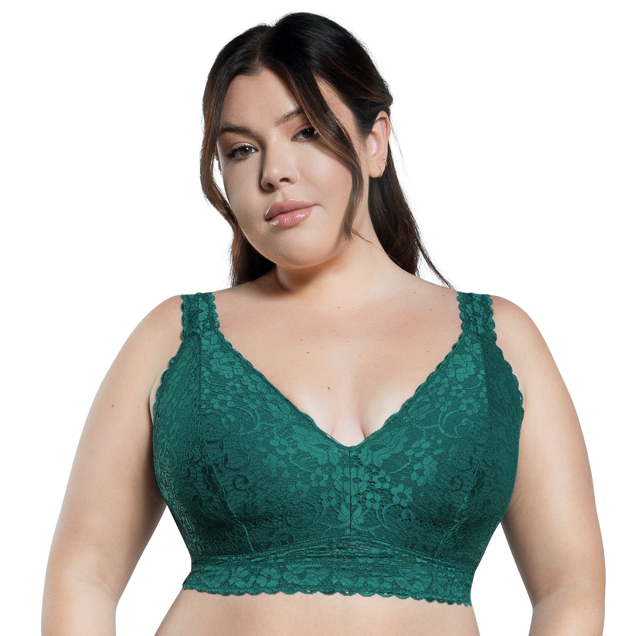 BE CHICK - Emerald Teal lace bra Love BeChick ❤ - BeChick - Lace