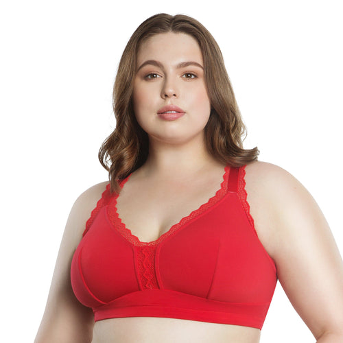 PARFAIT Women's Adriana Wire-Free Lace Bralette - Racing red - 42G 