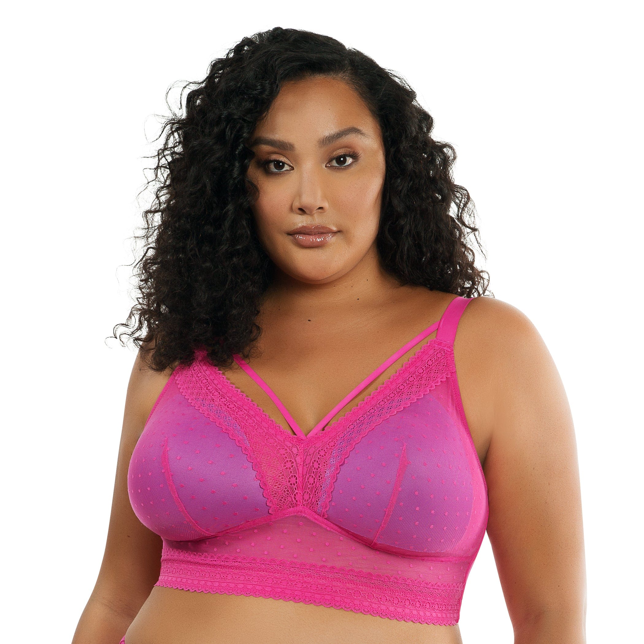 Mia Dot Wire-Free Bralette P6011 - Cameo Rose/Black and Red – The Halifax  Bra Store