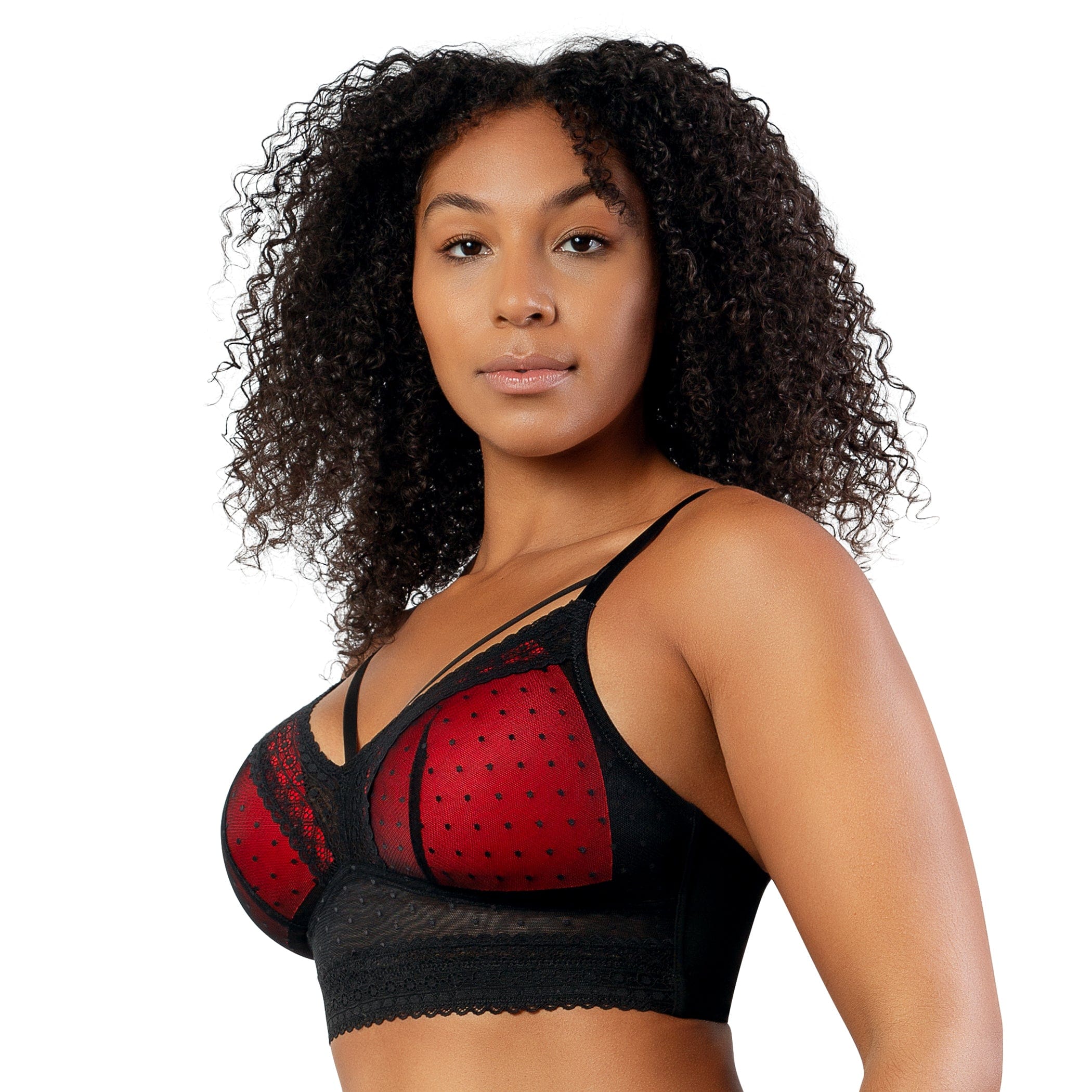 PARFAIT Mia Dot Wire-Free Padded Mesh Bralette (P6011),36DD,BlackBerry,  Blackberry, 36DD : : Clothing, Shoes & Accessories