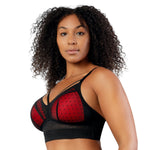 Hot Dog Bralette, Foot Long Applique Patch Mesh Bra (Small) Black at   Women's Clothing store