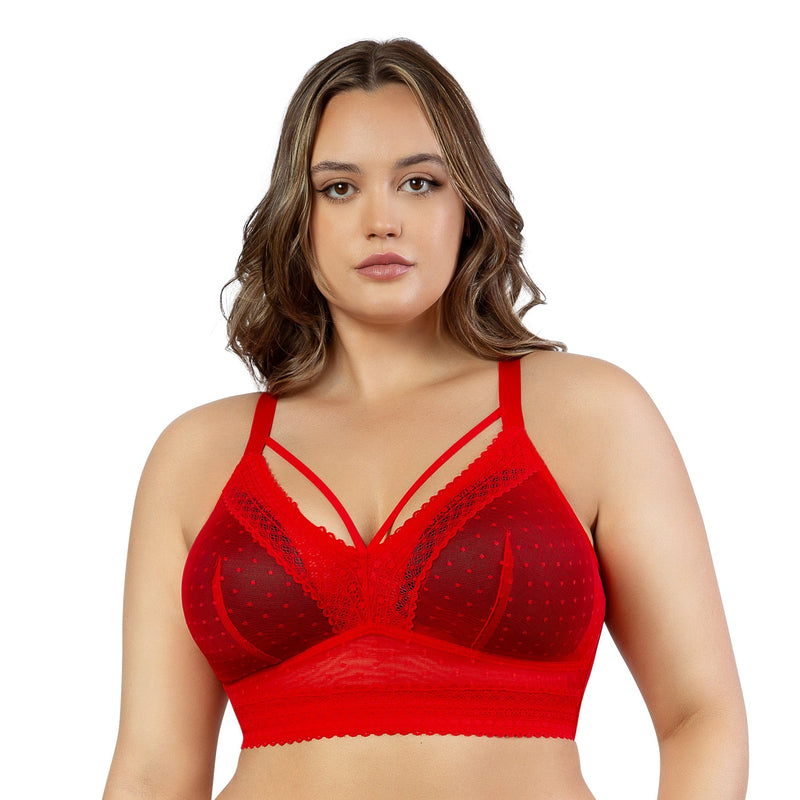 Parfait Adriana Wire Free Lace Bralette P5482 - Racing Red – The Halifax Bra  Store