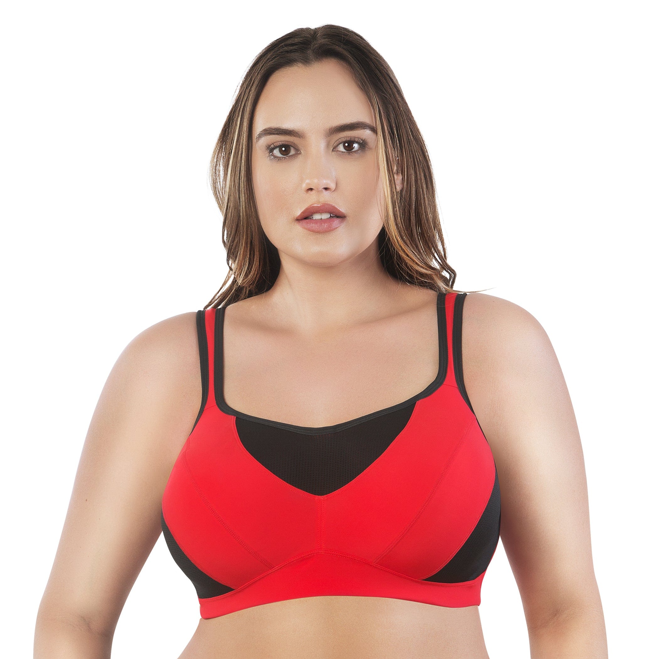 ID Ideology Women's Printed Medium Impact Sports Bra Red Size 2X