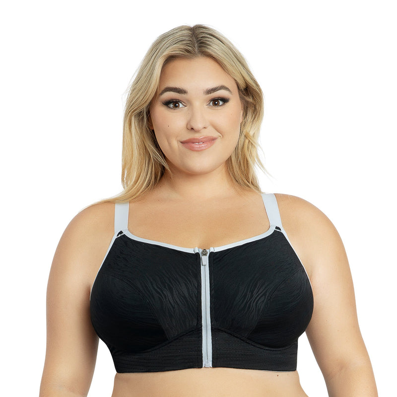 Bolayu Women's Zip Front Sport Bra Plus Size Wirefree Lace Bra Full  Coverage T-Shirt Bra Women Soft Front Lace Bras, Black, Medium : :  Clothing, Shoes & Accessories