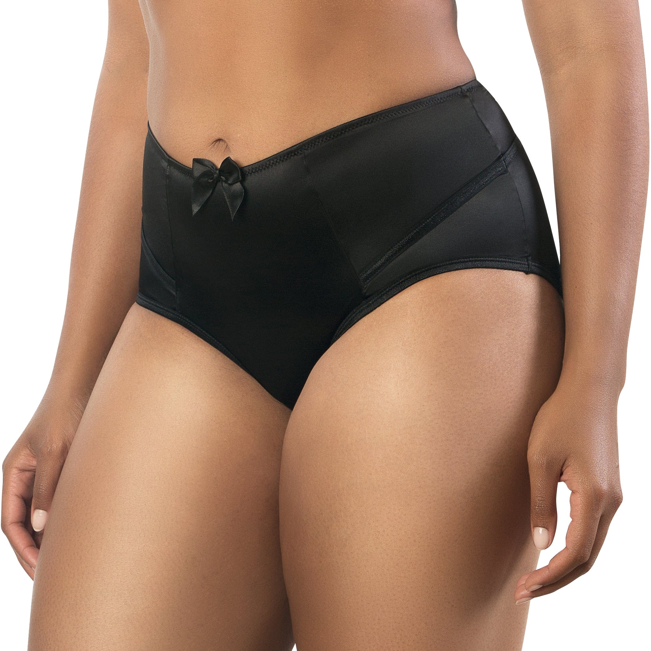 Women's QT 220 Retro High Waist Control Brief Panty (Black 6X