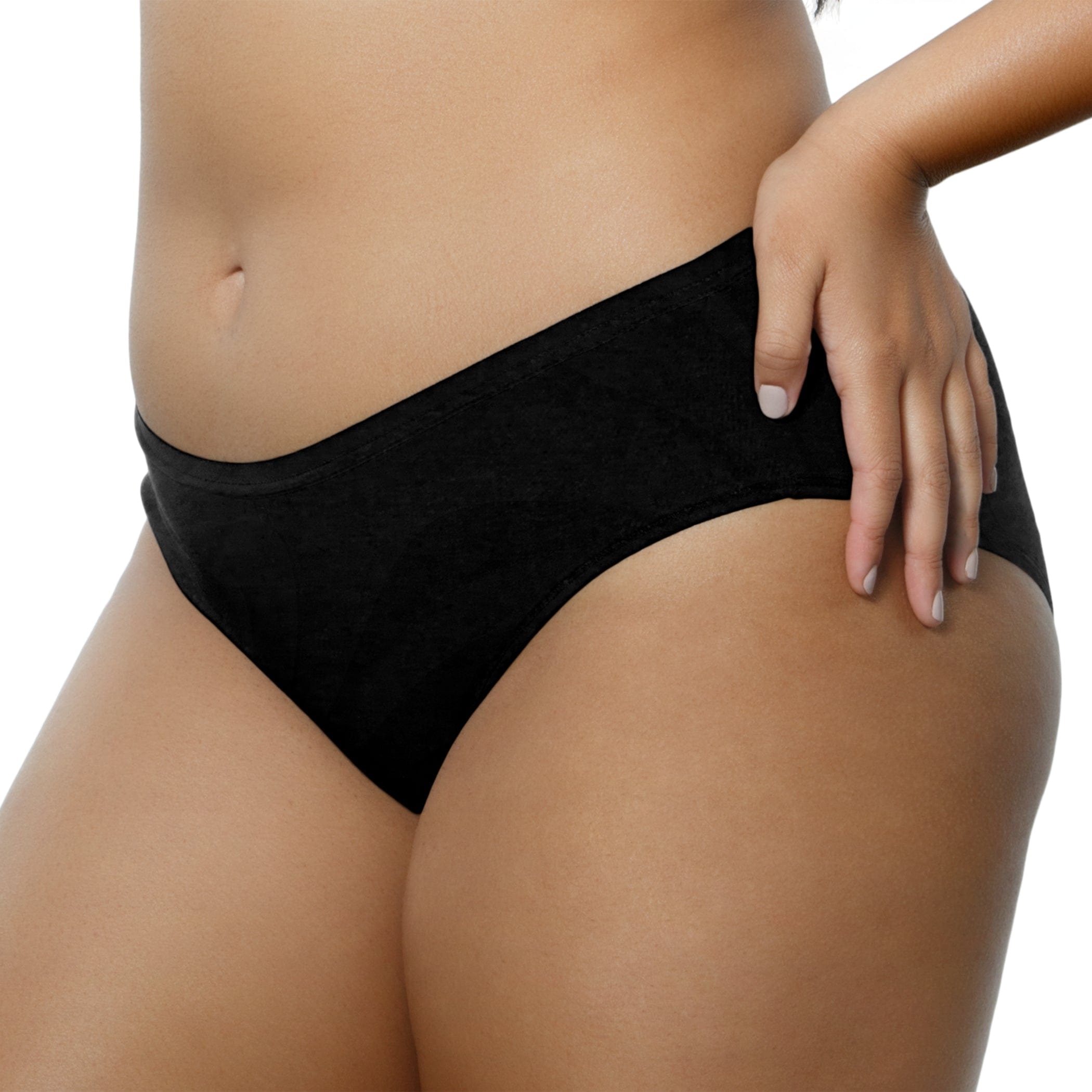 SAYFUT Women's Underwear Cotton Brief Panty,Soft Stretch Cheekini Hipster  Briefs 4 Pack/Black,Gray