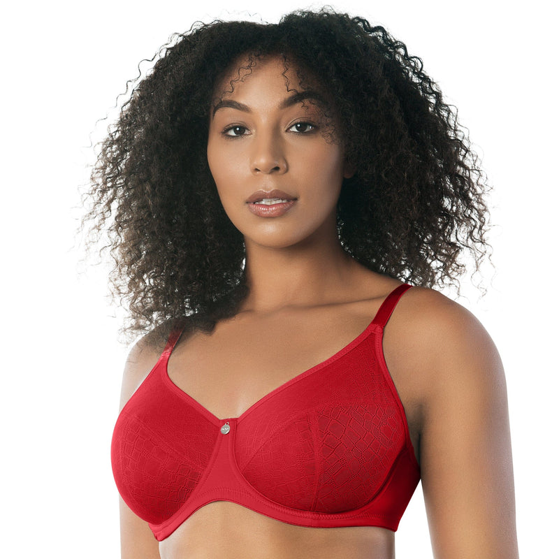 Hourglass Lingerie on X: The Parfait Enora P5272 Minimizer Bra is a pretty  jacquard lace design in an unlined, seamed, three-part cup minimizer.    / X