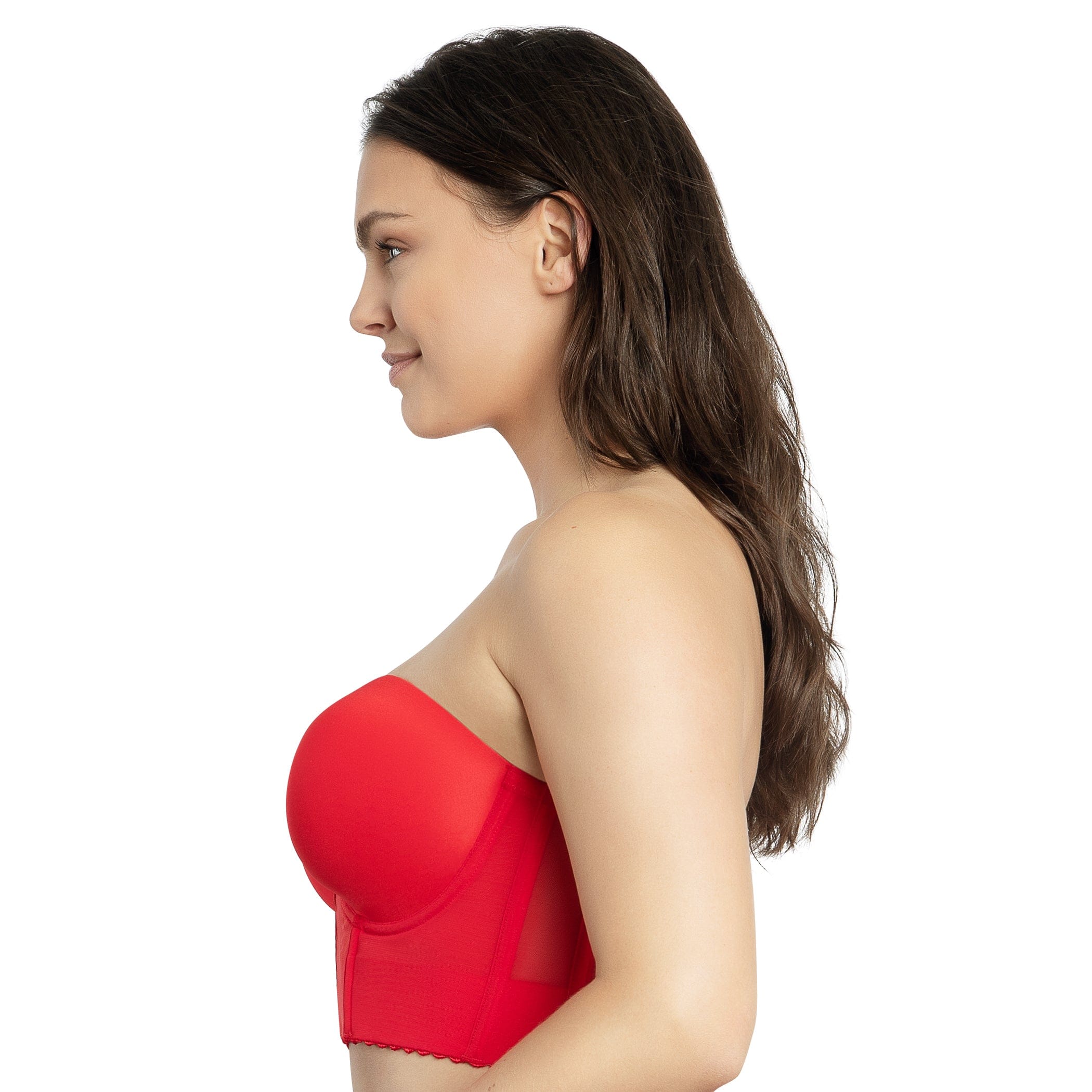 Buy Raase's Red Strapless Bandeau/Tube Bra at