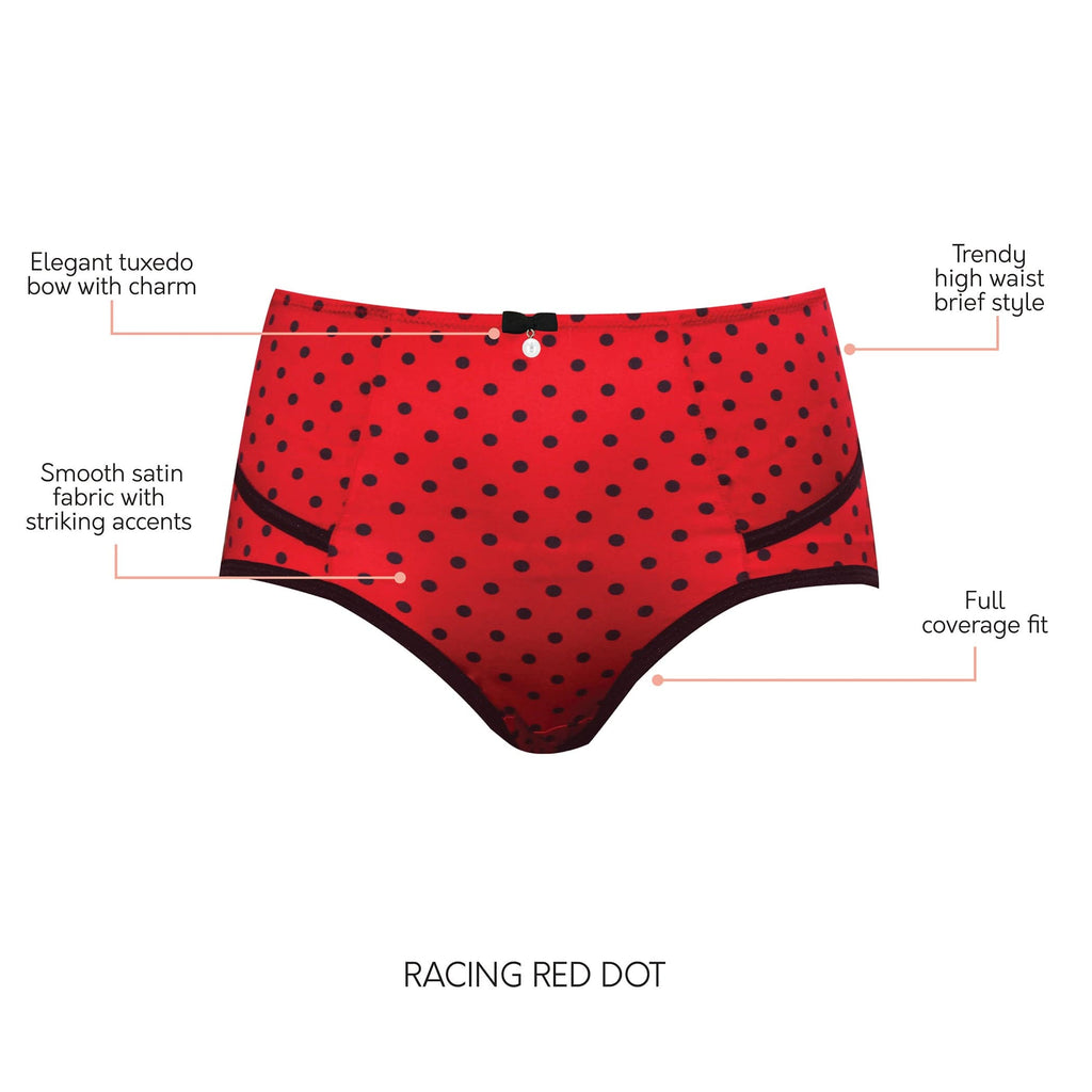 Female Racing Briefs PARFAIT Charlotte 6917 Women's Full Figured Curvy High Waist Brief Vin ...