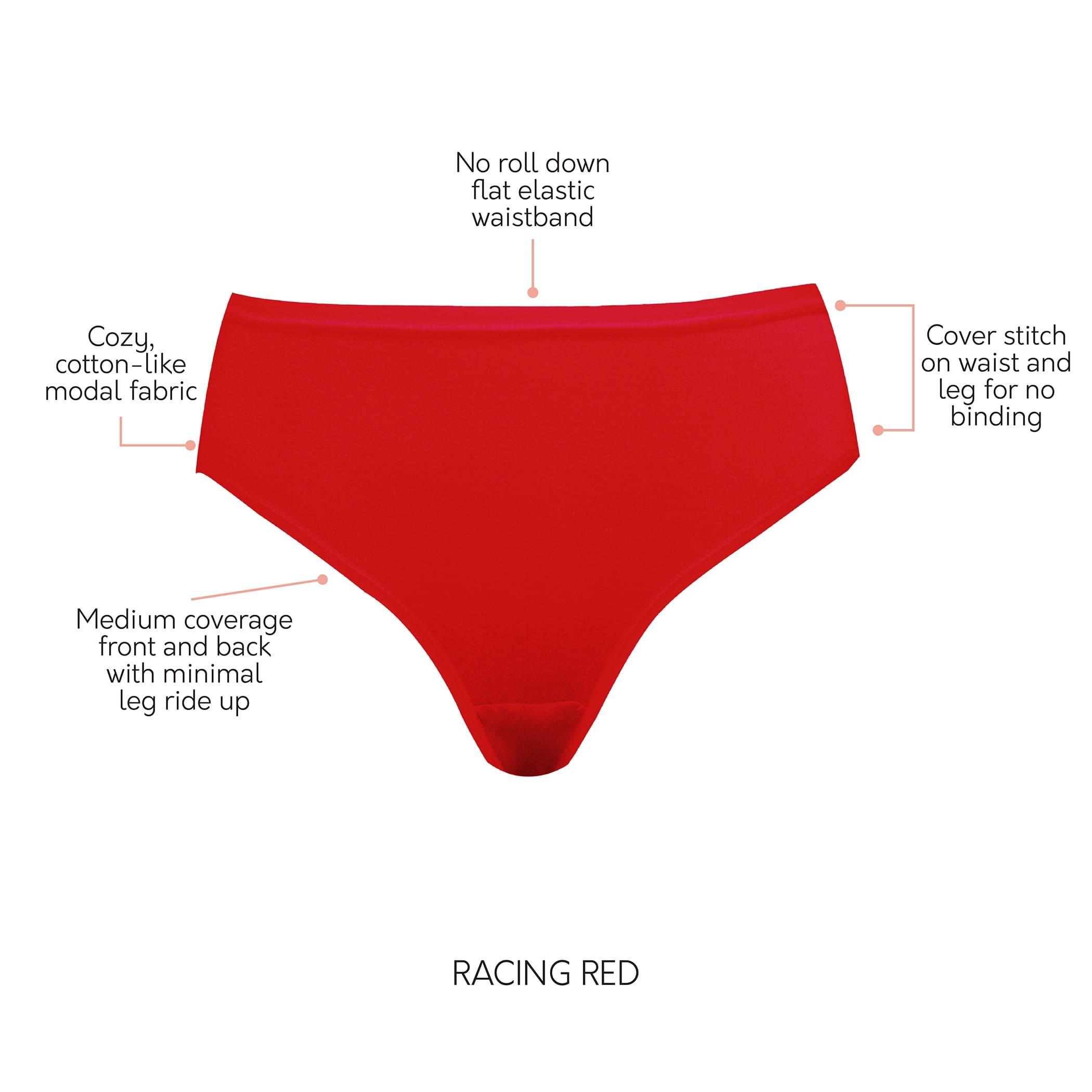 Buy Wacoal Medium Rise Half Coverage Hipster Panty - Cherry Red at