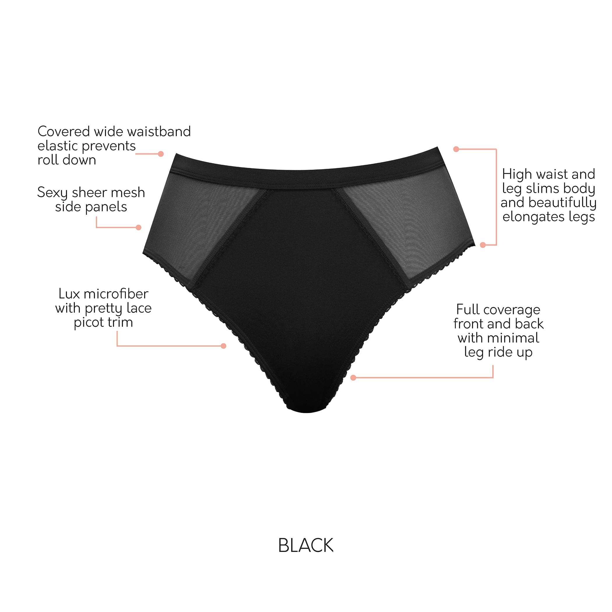 Micro Dressy French Cut Panty - Black – Parfait Lingerie