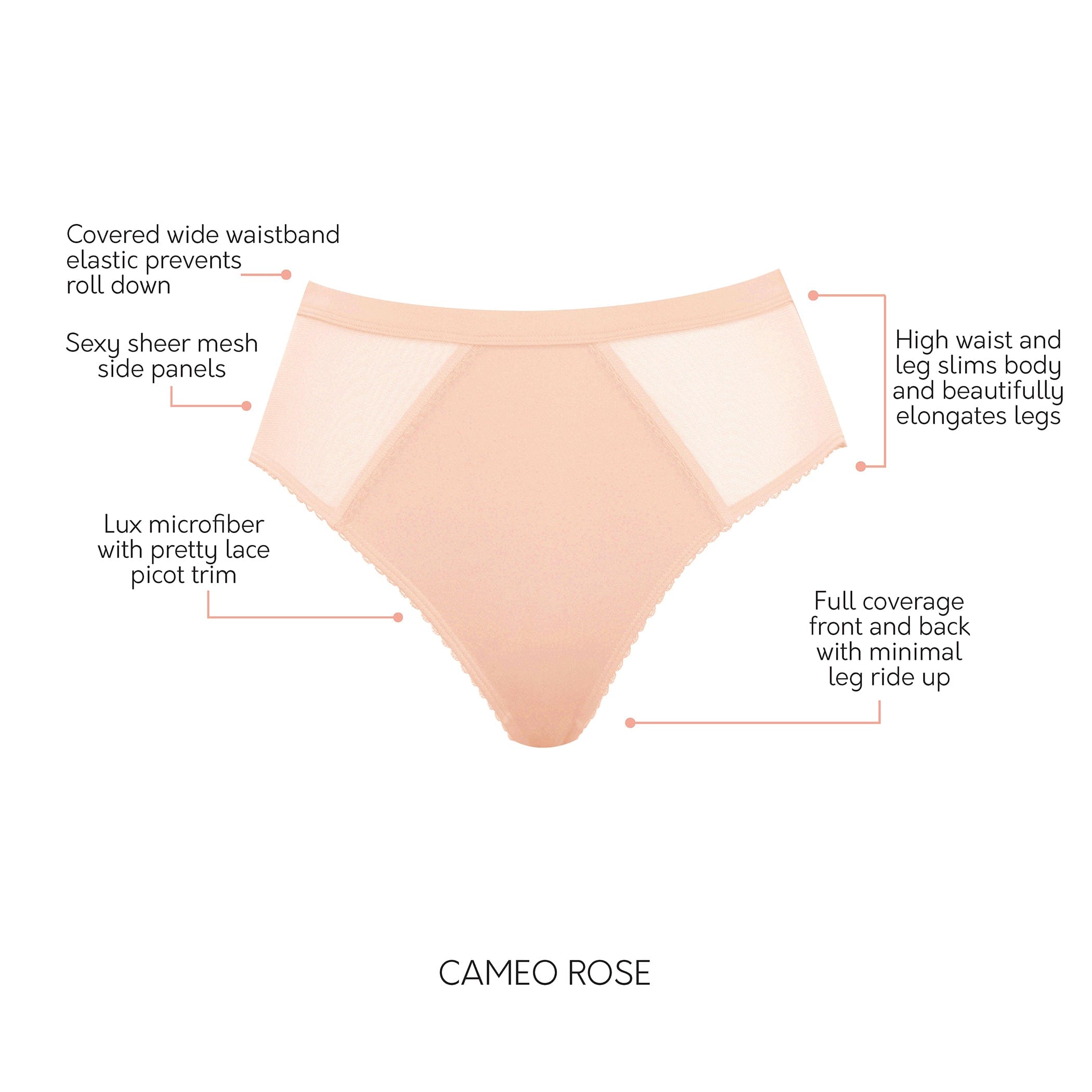 Micro Dressy French Cut Panty - Cameo Rose – Parfait Lingerie