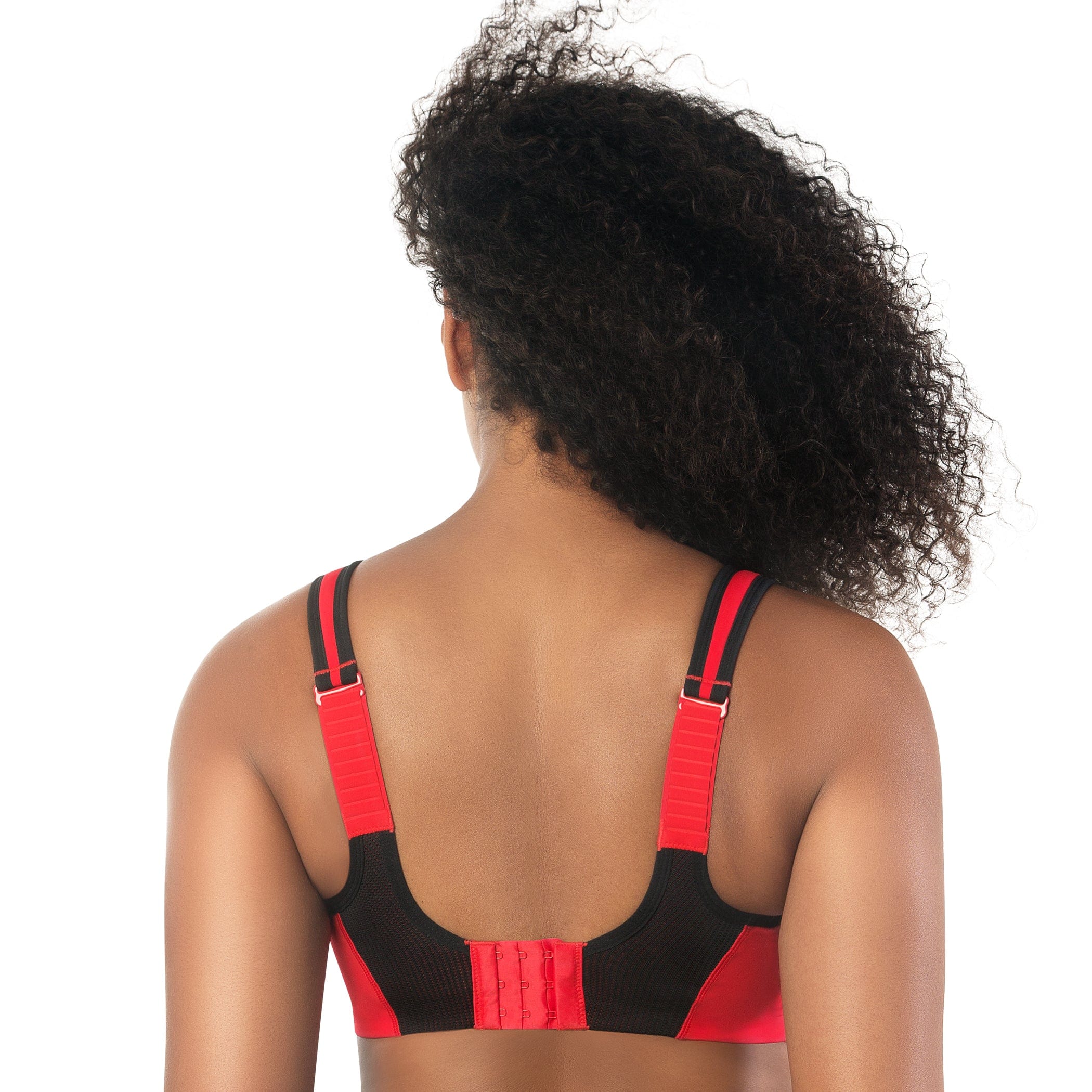  - - RED High Impact Non-Wired Sports Bra - Size 34 to 42 (D-DD-F-G)