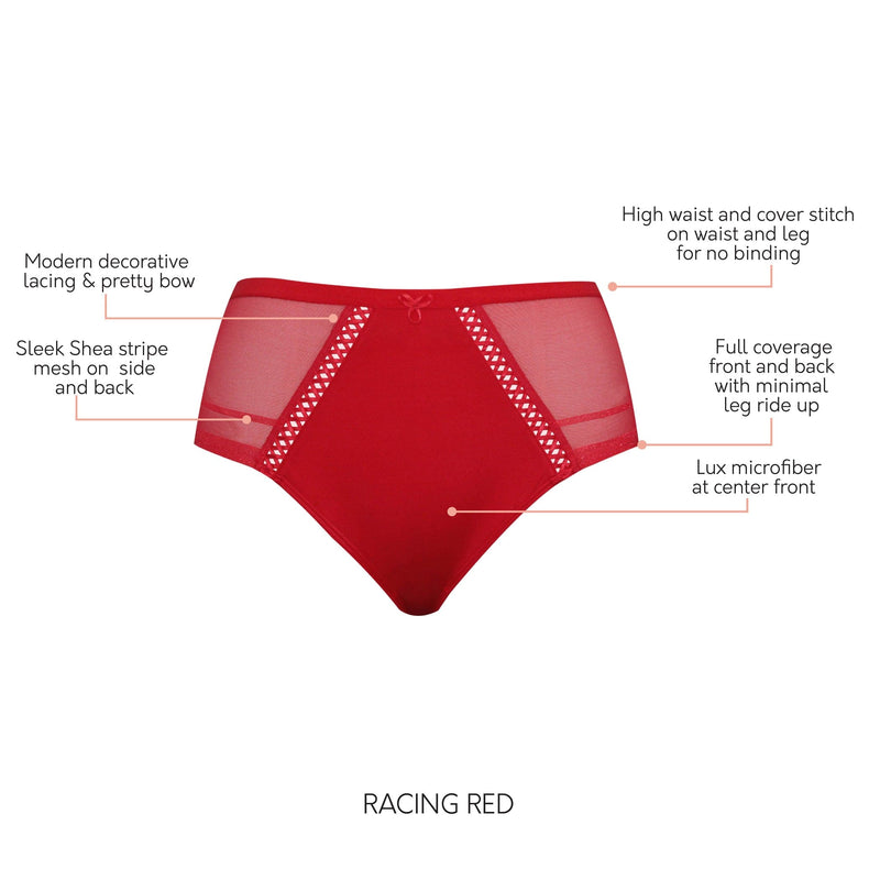 Female Racing Briefs Shea Full Coverage Brief P60632 in Racing Red | Parfait Lingerie