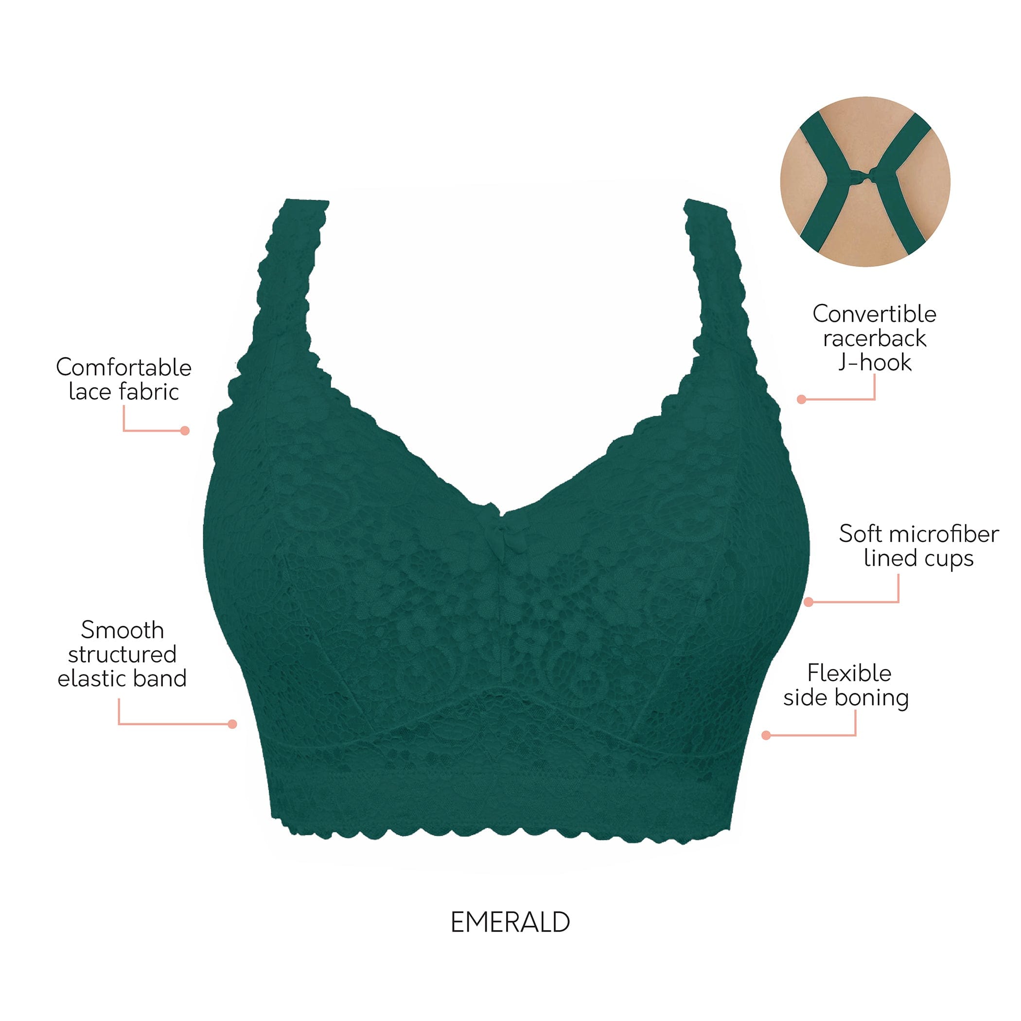 Lace Perfect Coverage J-Hook Bra curated on LTK