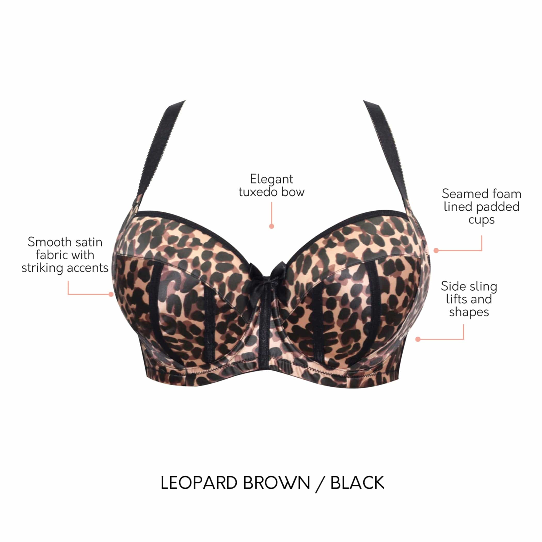 Charlotte Underwire Padded Bra - Leopard – Parfait Lingerie