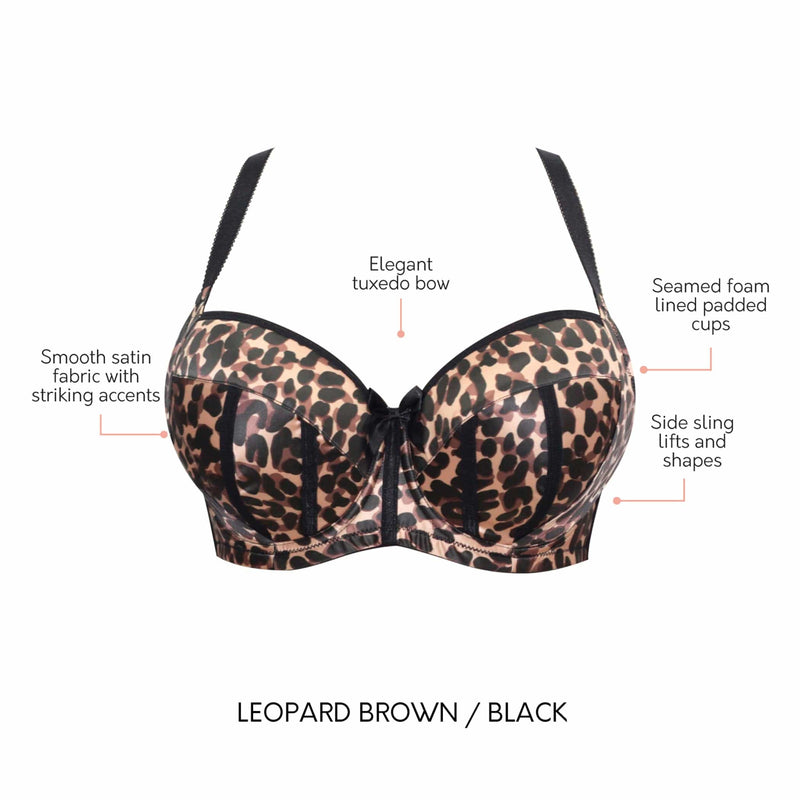 Buy CUKOO Lightly Padded Leopard Printed Brown Everyday Bra at
