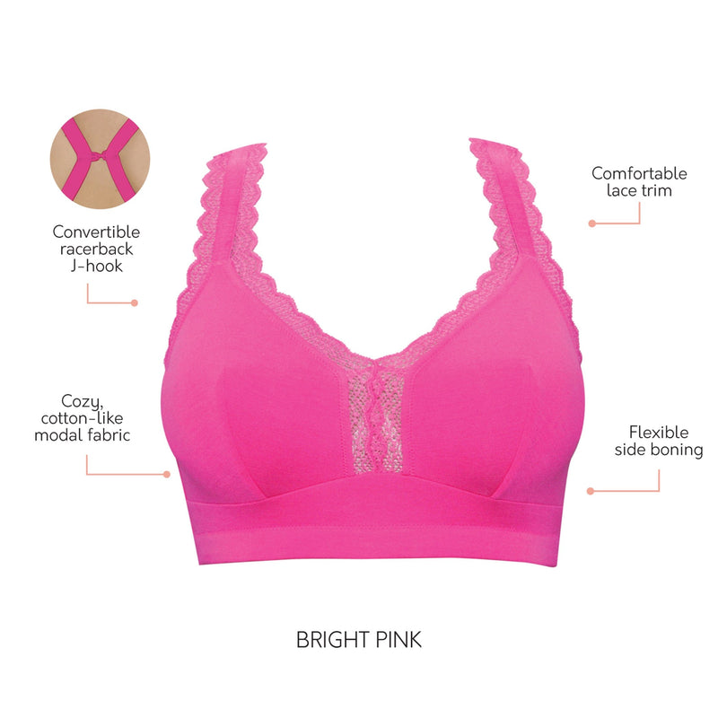 Dalis Wire Free Bralette - Bright Pink – Parfait Lingerie
