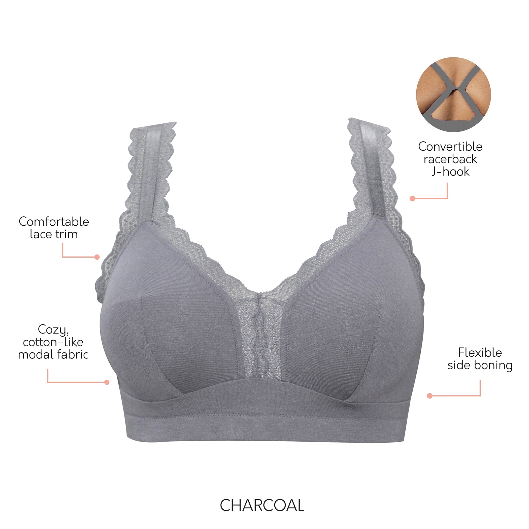 Premium AI Image  Isolated of Bralettes Soft Fabric Modal Wire Free  Construction on Black White Blank Clean Fashion