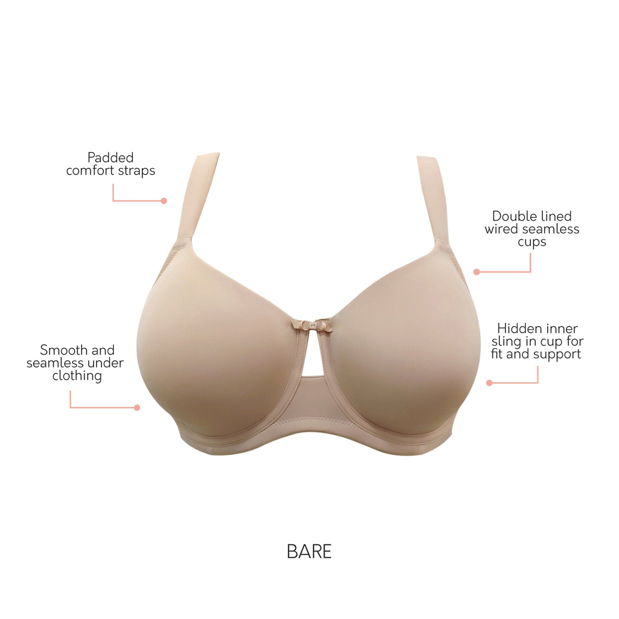 PARFAIT Erika P5861 Women Full Bust Smooth Seamless Wire-Free Bralette Bra  : : Clothing, Shoes & Accessories