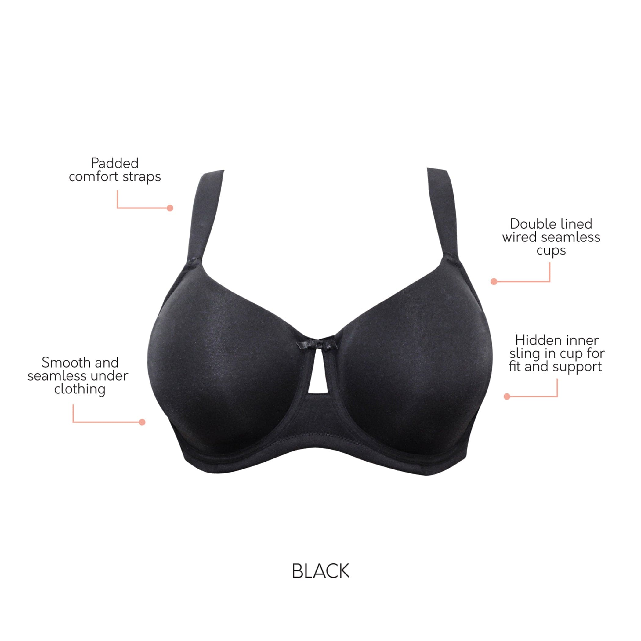 Small Size Figure Types in 30F Bra Size G Cup Sizes Black Shea by Parfait  Multi Section Cups